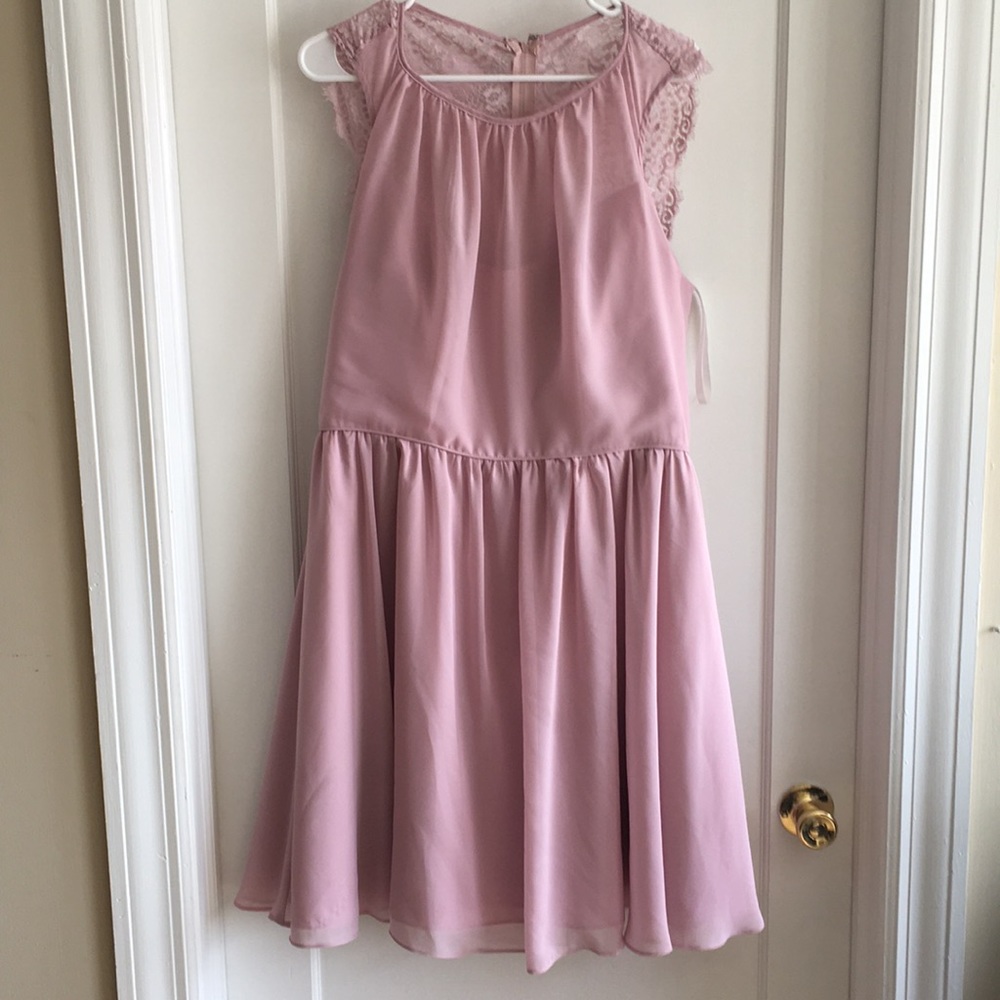 Purple lace and sheer dress 16